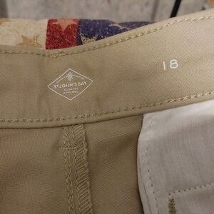 St. John's Bay Women's Khaki Capris Size 18 Plus
